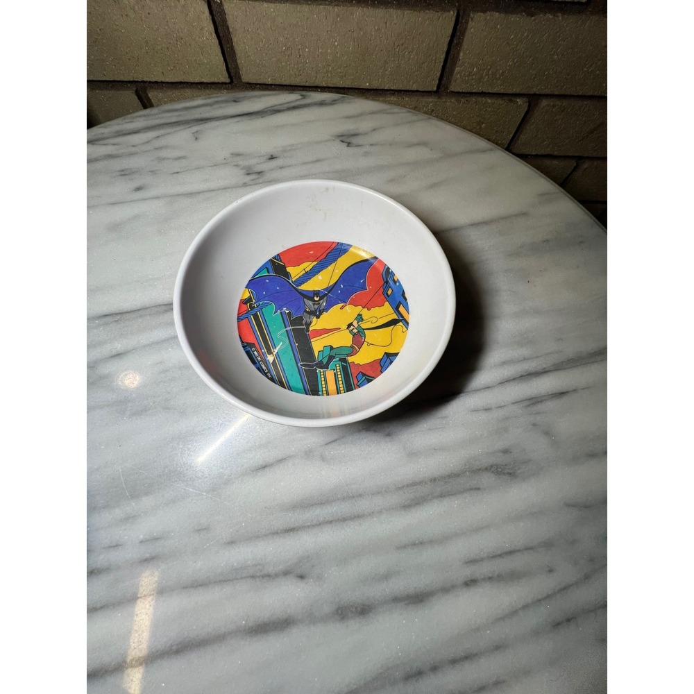 Vintage Batman and Robin Bowl DC Comics 1990s Melamine Cereal Bowl Dessert